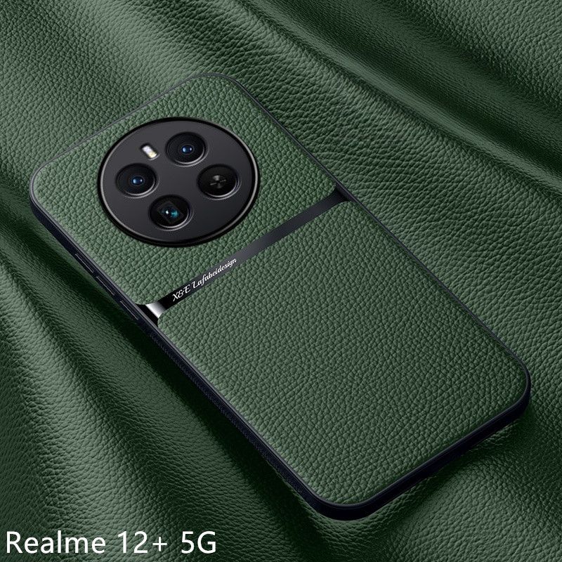 ТекстураКожачехолдляOppoRealme12+5G/Realme12Plus5GМагнитноепритяжениевнутри(ОппоРеалми12+5G)/противоударныйчехол