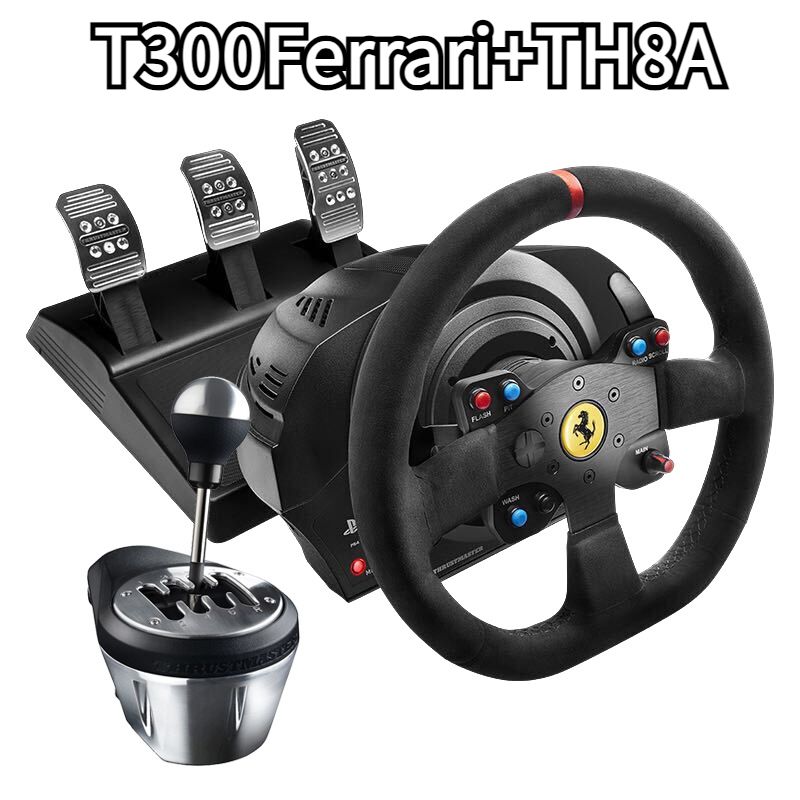 ИгровойрульThrustmasterT300Ferrair+TH8A