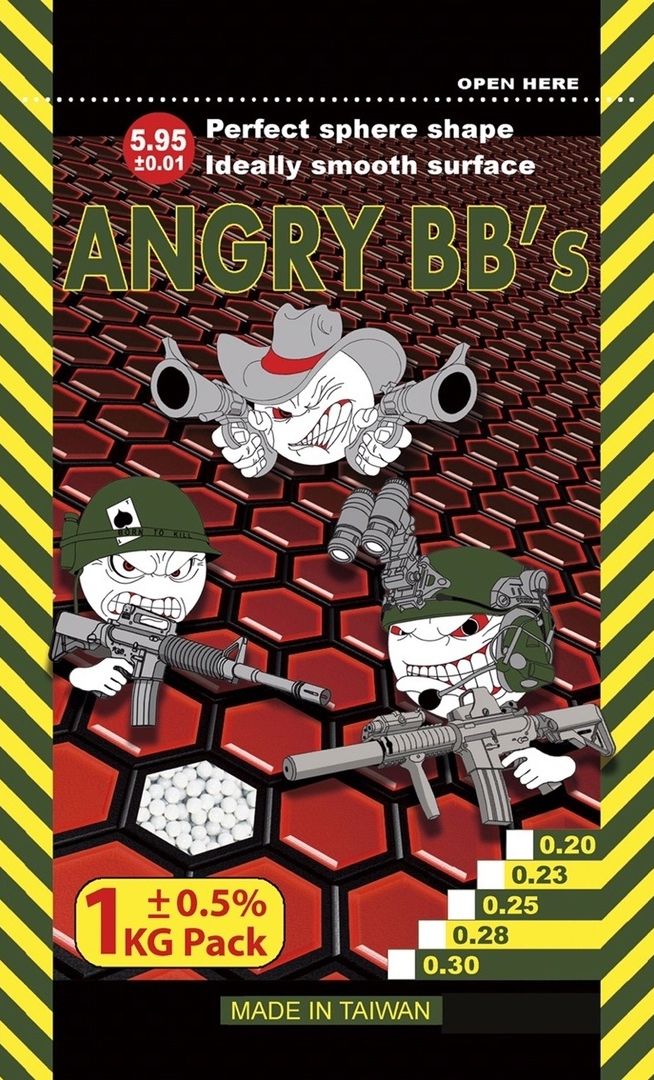 Шары Angry BBs 0,30 1 кг (3300 шт.) страйкбол (airsoft)