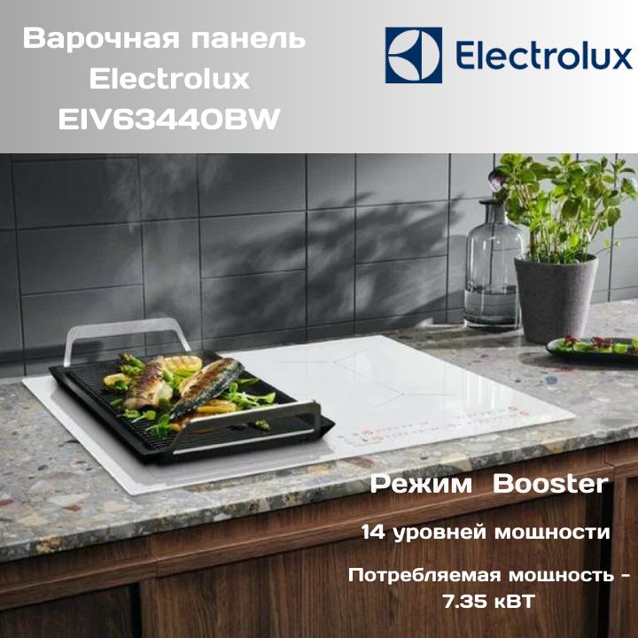 ВарочнаяпанельиндукционнаяELECTROLUXEIV63440BW