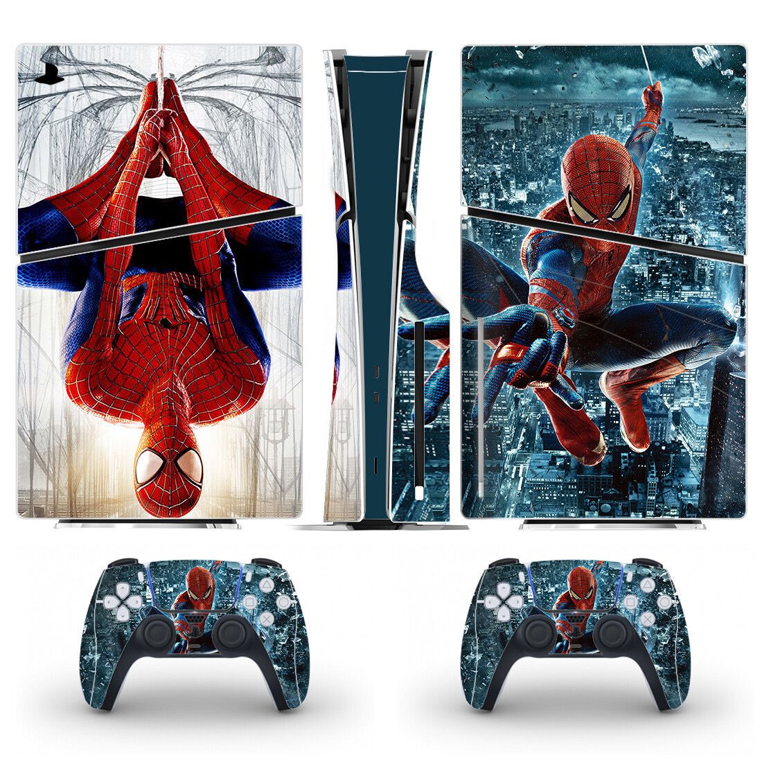 Наклейка PS5 Slim Spider Man 5 виниловая защитная на игровую консоль PlayStation 5 Slim Disk Edition полный комплект