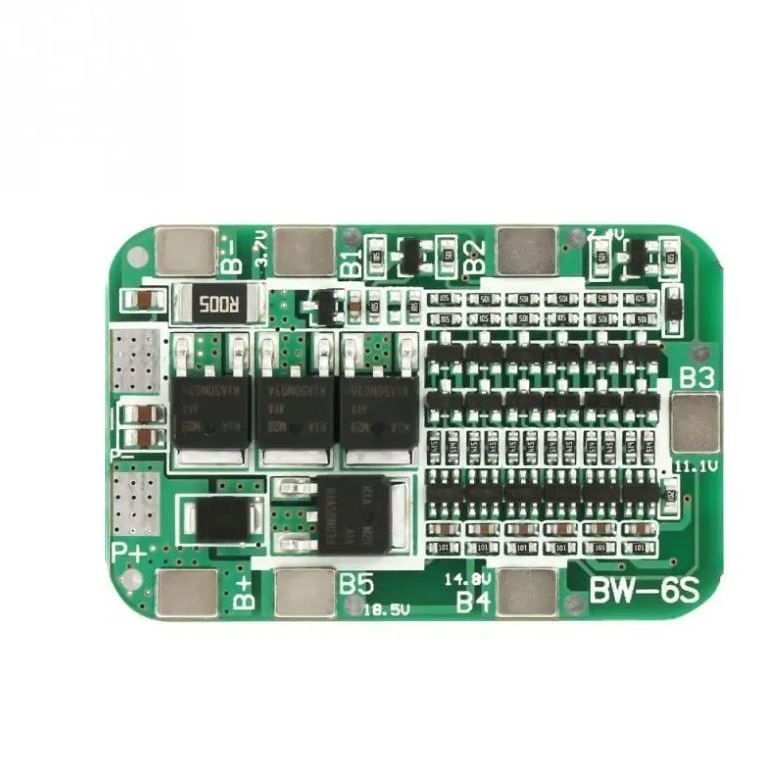 Плата защиты 6S 15А для Li-ion / Li-pol аккумуляторов, БМС, BMS, 1шт