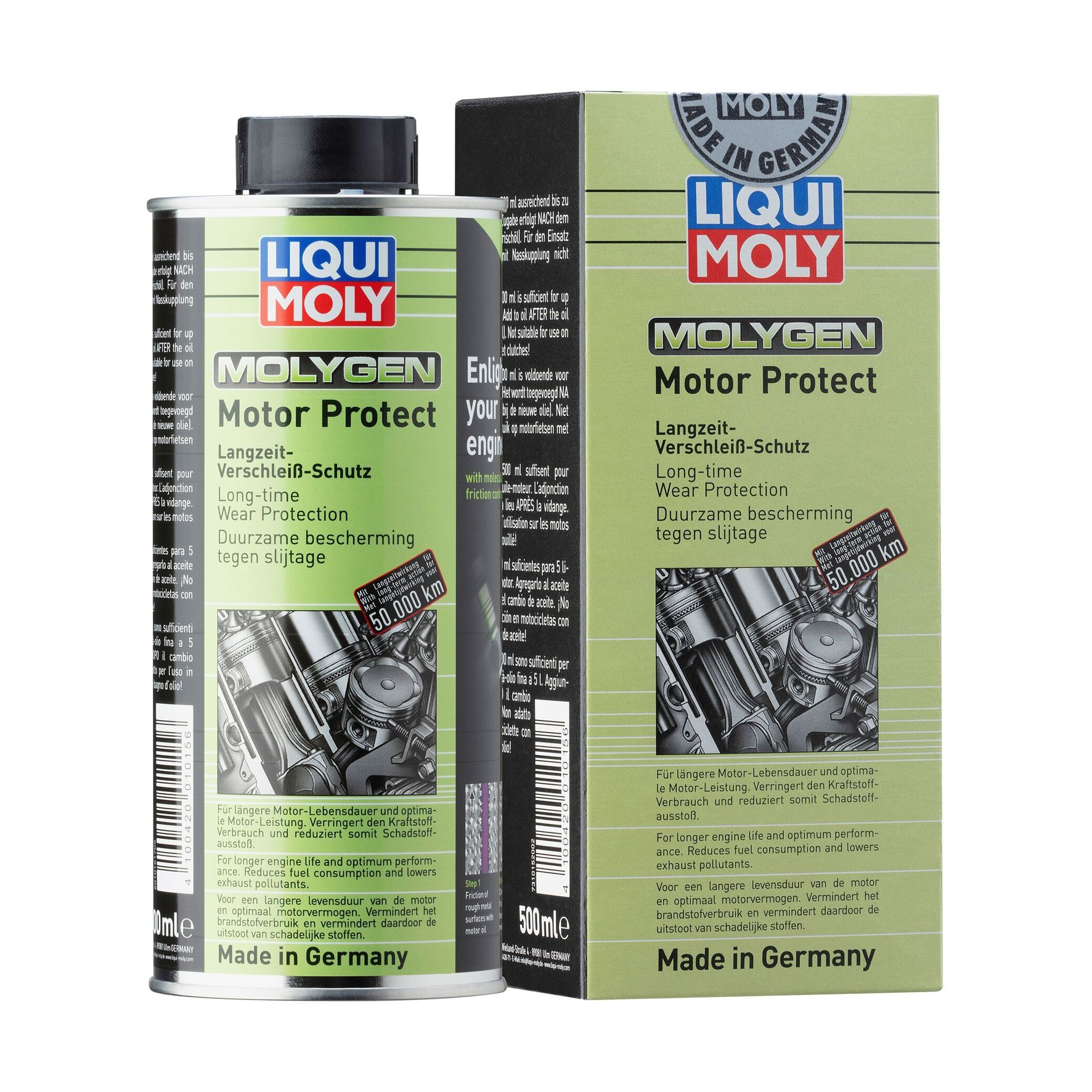 Присадка антифрикционная Liqui Moly "Molygen Motor Protect", для долговременной защиты двигателя, 0,5 л, арт.1015