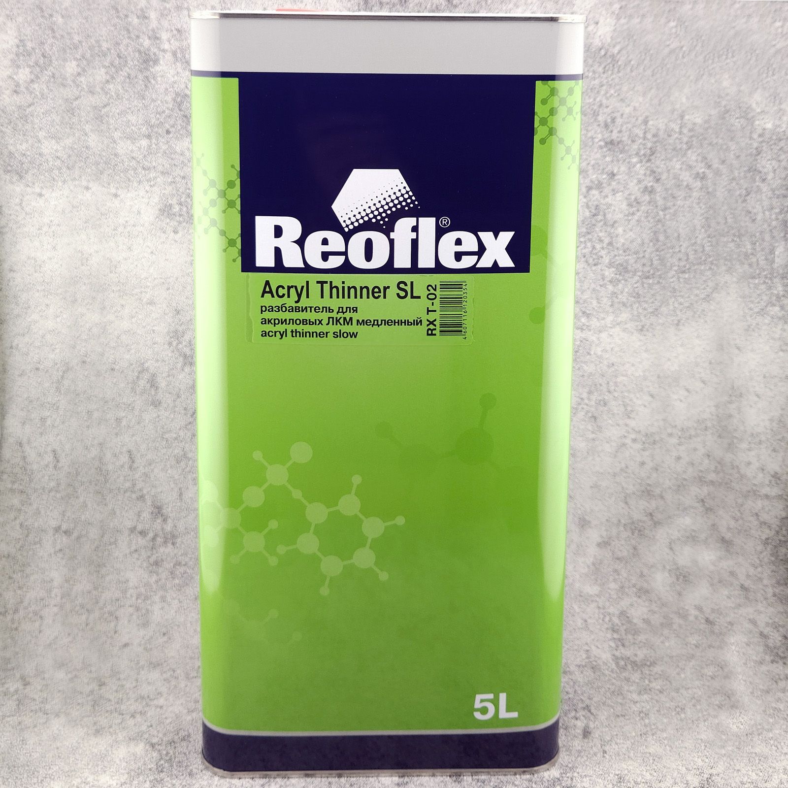 Разбавитель REOFLEX Acryl Thinner Slow для акриловых ЛКМ медленный, канистра 5 л., RX T-02