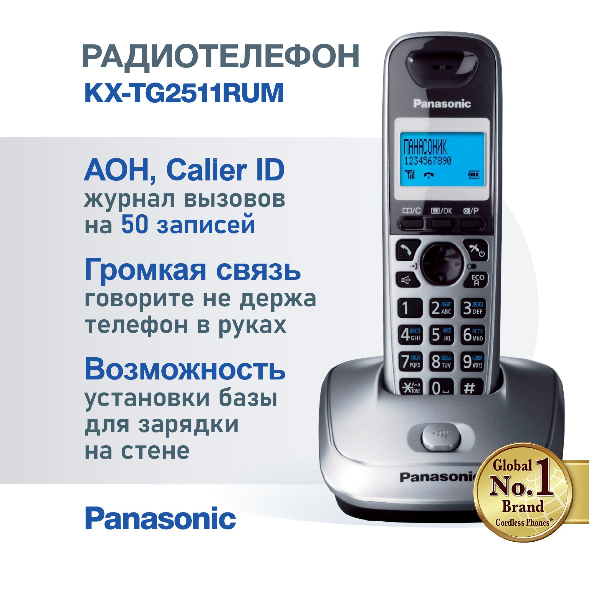 Радиотелефон стандарта DECT Panasonic KX-TG2511RUM