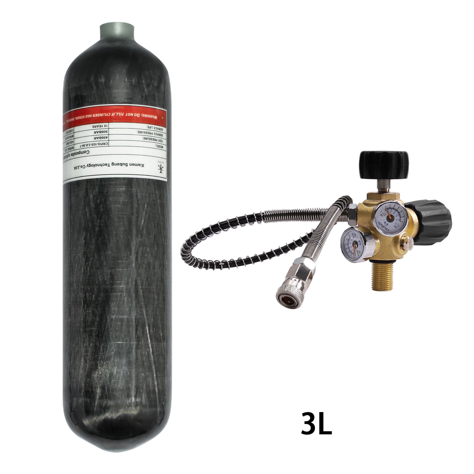 TUXING Цилиндры из углеродного волокна 3L/300Bar/4500Psi с клапаном M18*1.5