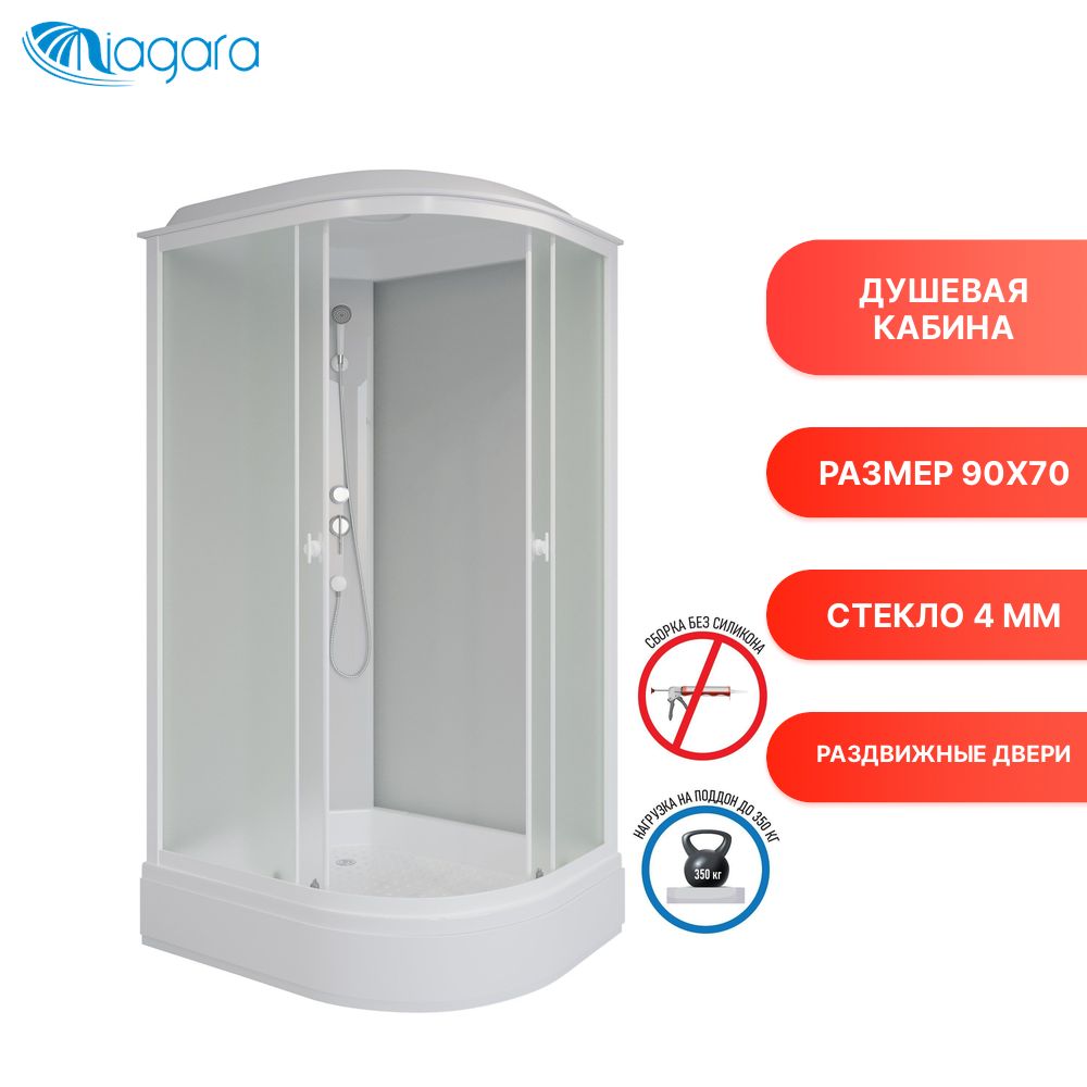 Душевая кабина Niagara Promo P90/70/26L/MT (900х700х2150) 4 места