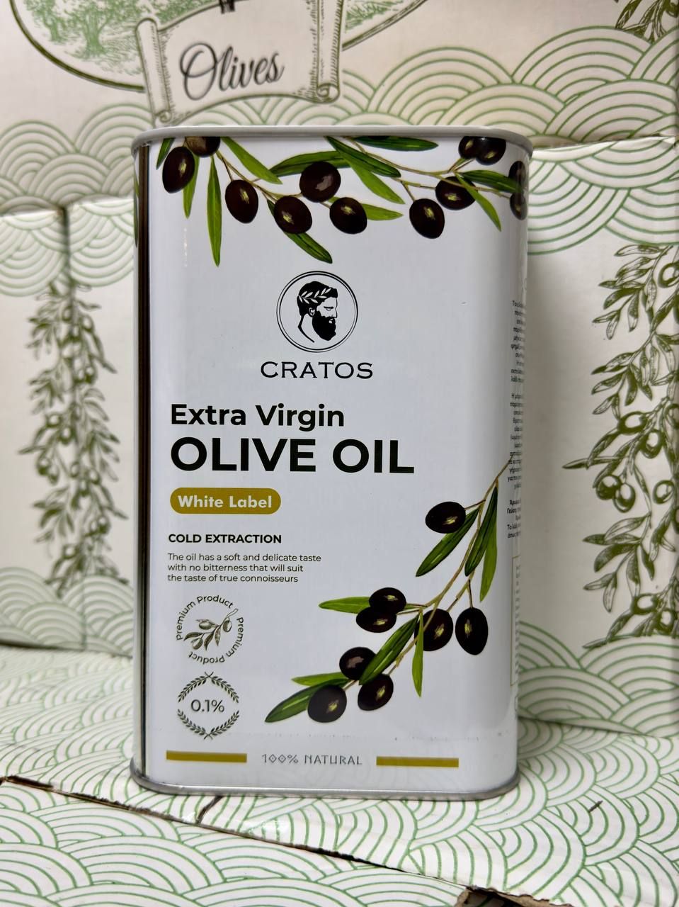 ОливковоемаслоExtraVirginOliveOilнерафинированноепервогохолодногоотжима,Греция,1л,жестянаябанка