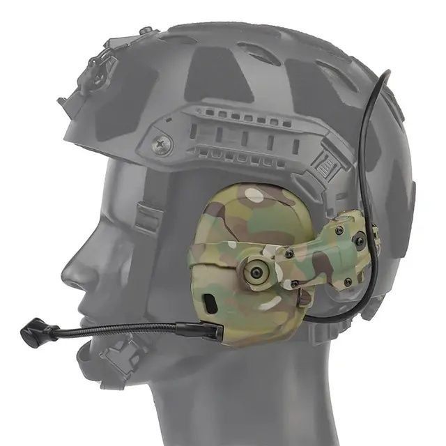 Наушники активные тактические 6TH Gen Tactical headset стрелковые/гарнитура/поворотные крепления на шлем мультикам