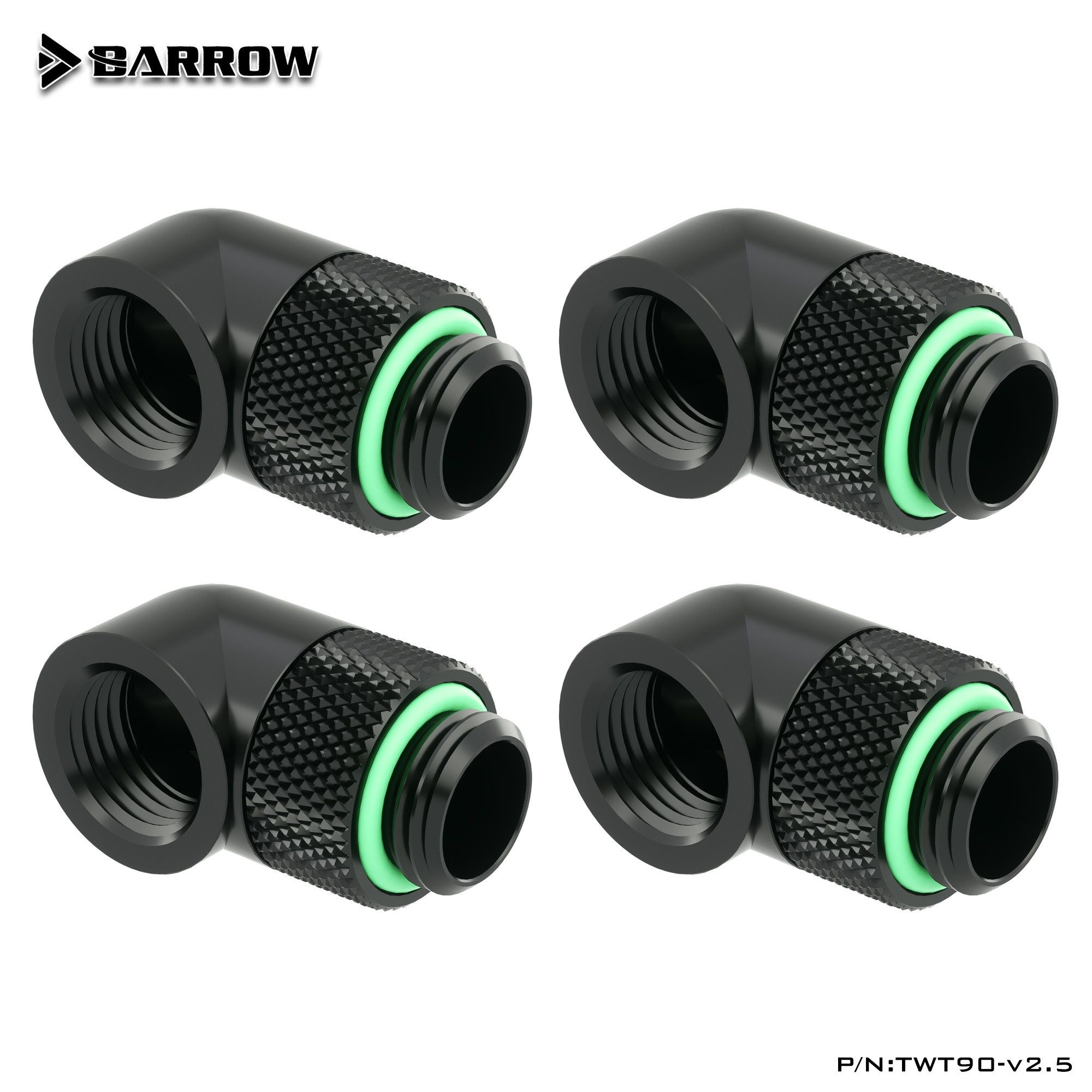 УгловойадаптерBarrow90RotaryAdapter(MaletoFemale)-4шт