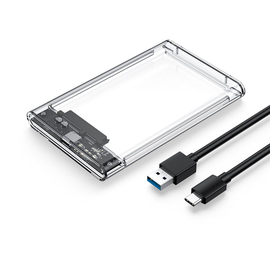 ВнешнийкорпусдляHDD2.5"(SATA),USB(прозрачный),мобилрек,корпусдляжесткогодиска2,5"