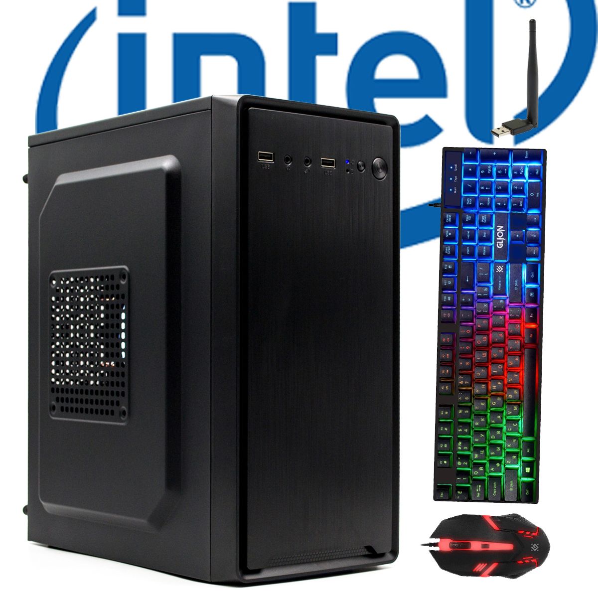 IntelСистемныйблокINTELi3КОМПЬЮТЕР(IntelCorei3-2100,RAM4ГБ,HDD500ГБ,IntelHDGraphics2000,Windows10Pro),черный