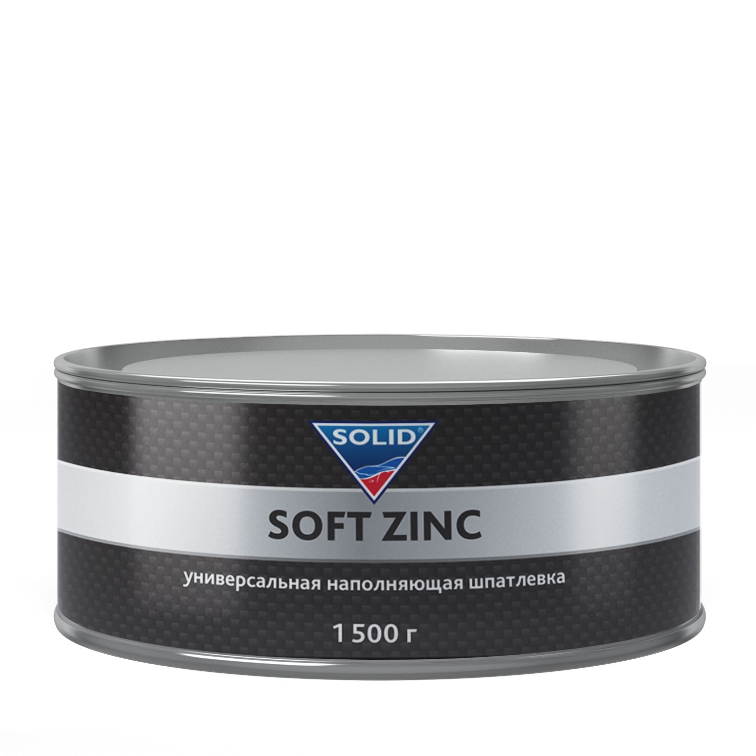 Шпатлевка автомобильная универсальная наполняющая SOLID PROFESSIONAL LINE SOFT ZINC (1500 гр) + отвердитель