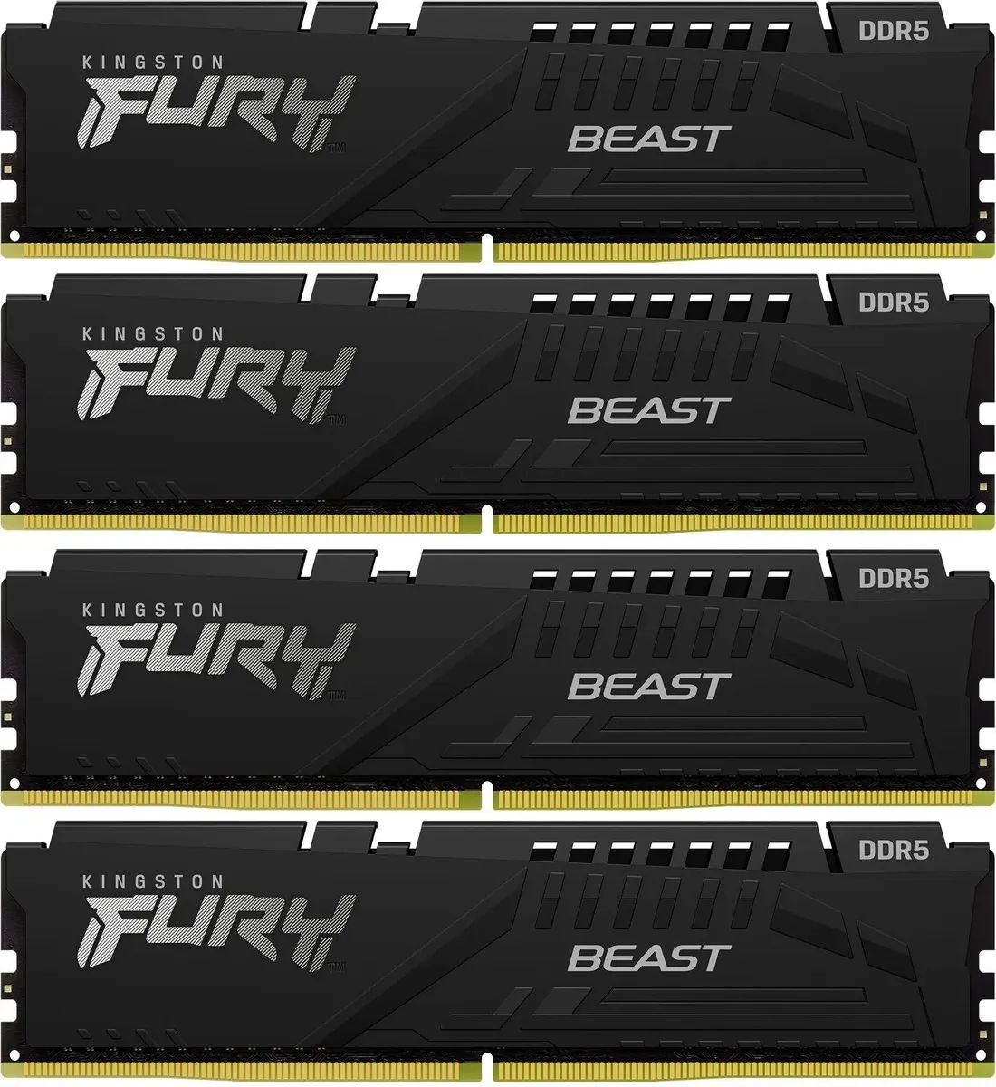 Kingston Fury Оперативная память Fury Beast DDR5 5600 МГц 4x16 ГБ (KF556C40BBK4-64)