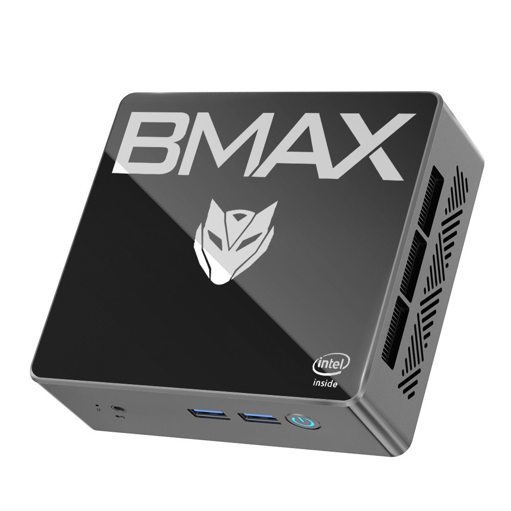 BMAX Мини-ПК B4 Pro (Intel N97, RAM 16 ГБ, SSD 512 ГБ, Intel UHD Graphics, Windows), черно-серый