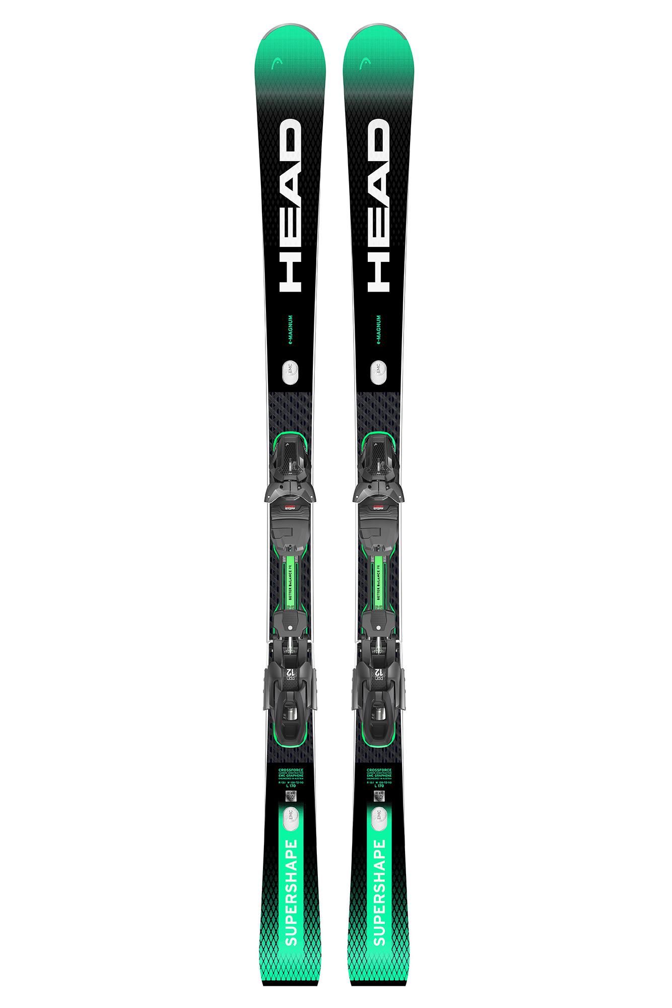 Горные Лыжи С Креплениями Head Supershape E-Magnum Sw Bb-Pr+Prd 12 Gw Brake 85 F Black/Green (См:177)