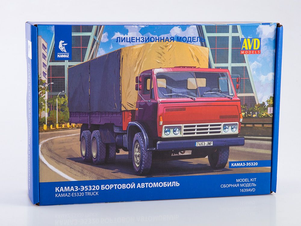 Сборная модель автомобиля КАМАЗ-Э5320 1639AVD, масштаб 1/43