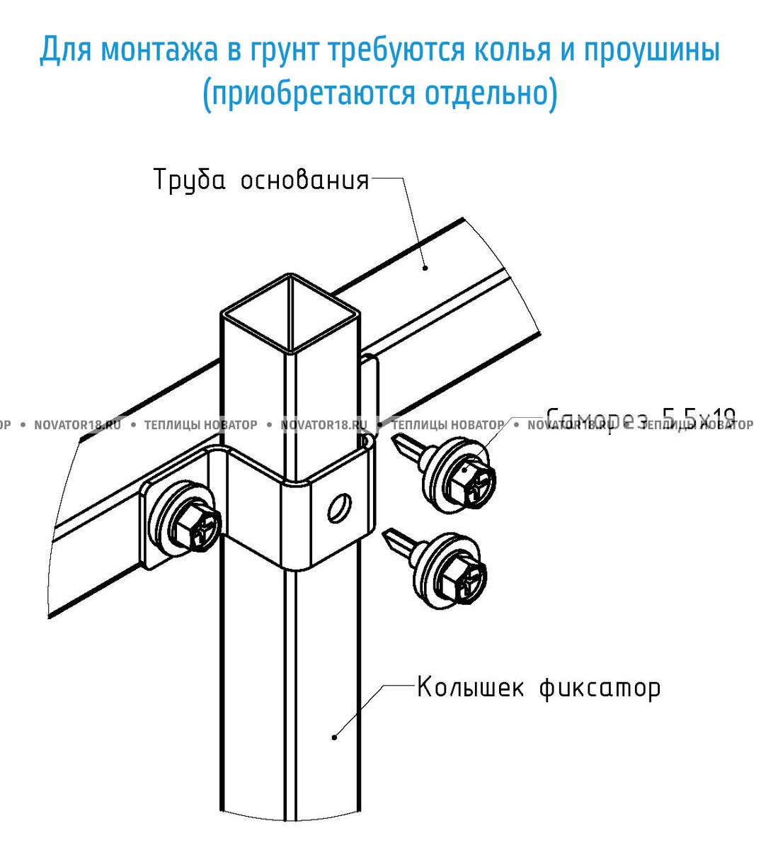 Комплекткреплениявгрунтдляхозблока4x2метра