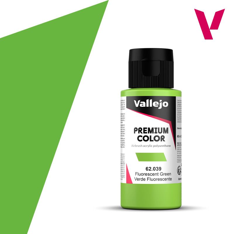 КраскаVallejoсерииPremiumColor-FluorescentGreen60мл.