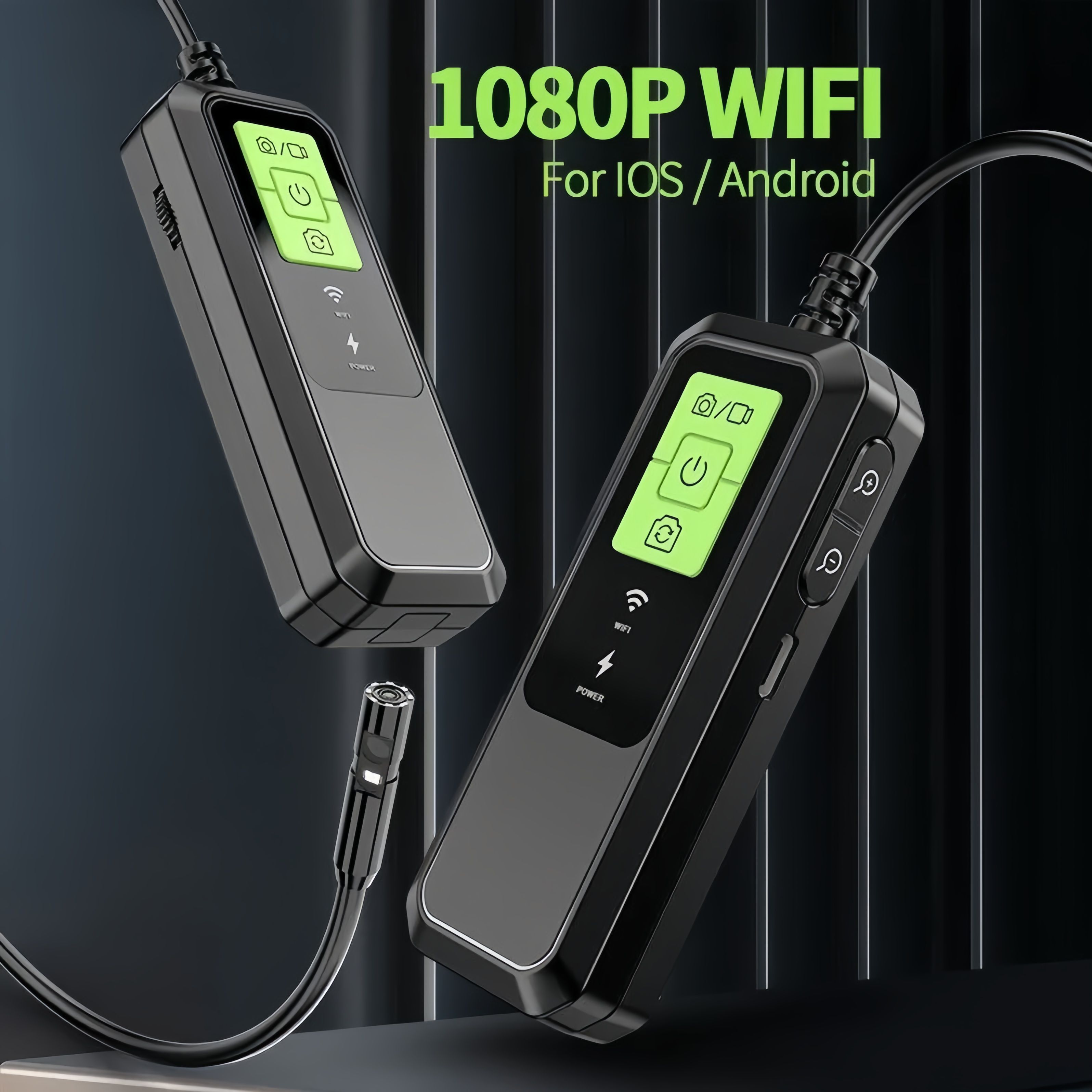 Wi-Fi эндоскоп для смартфона с подсветкой IPhone Android жесткий кабель 1 метр