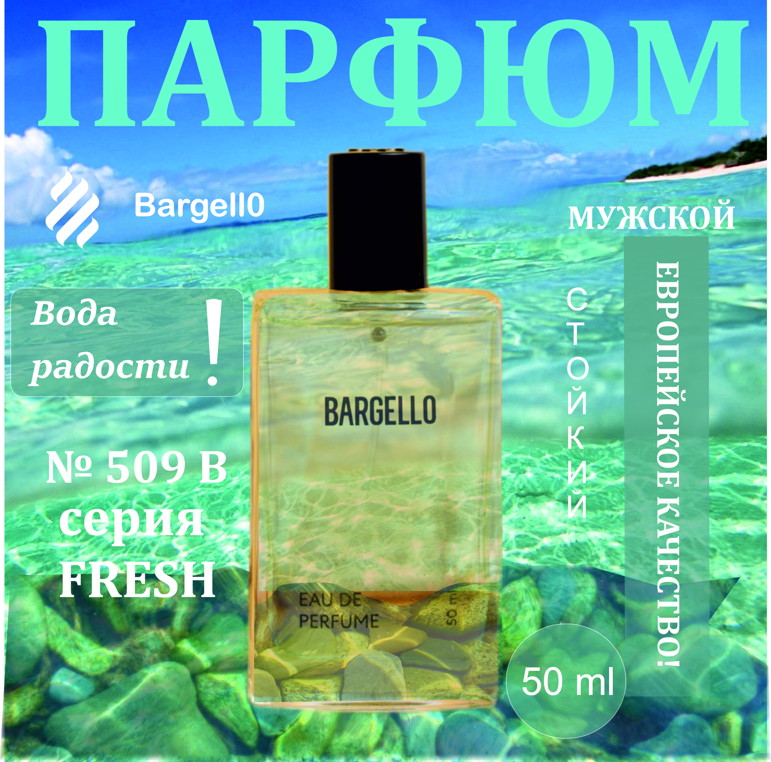 Парфюмерная вода (EDP) , №509В, Bargello, 50 ml / Духи мужские №509В 50 мл