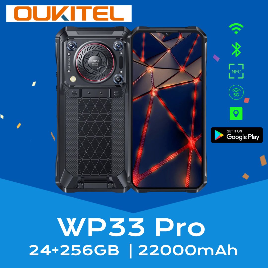 OukitelСмартфонOukitelWP33ProGlobal24/256ГБ,черный