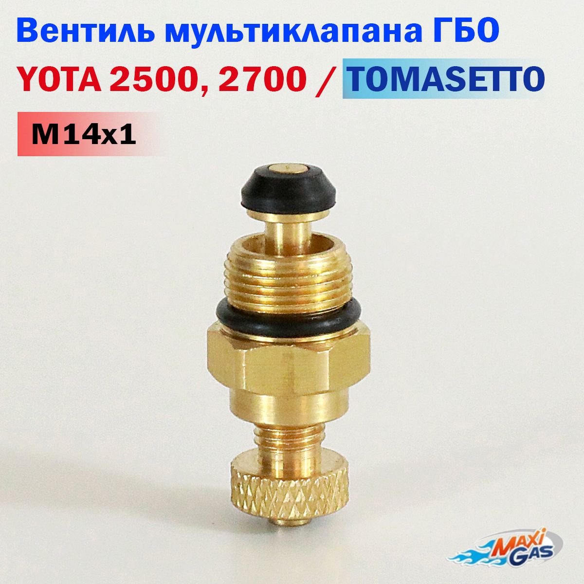 Вентиль мультиклапана ГБО 2500, 2700 / TOMASETTO М14х1