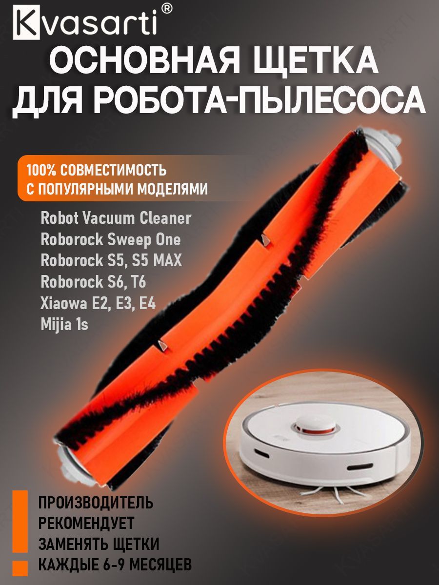 Основная щетка для робота-пылесоса Robot Vacuum Cleaner, Roborock, S5, S5 Max, S6, S6 Max, E4, Xiaowa