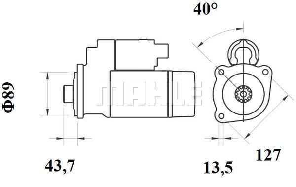 Стартер 24V 5.5KW z12, ver.Mitsubishi RVI