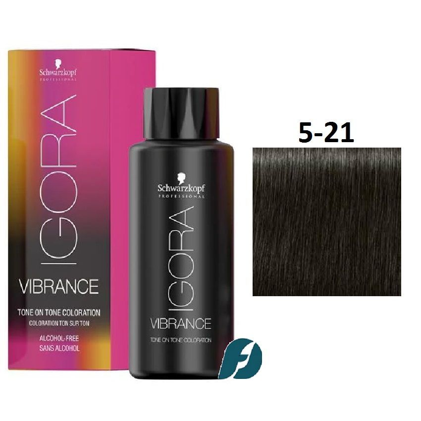 Schwarzkopf Professional Igora Vibrance 5-21 Краска для волос - Светлый коричневый пепельный сандрэ, 60мл