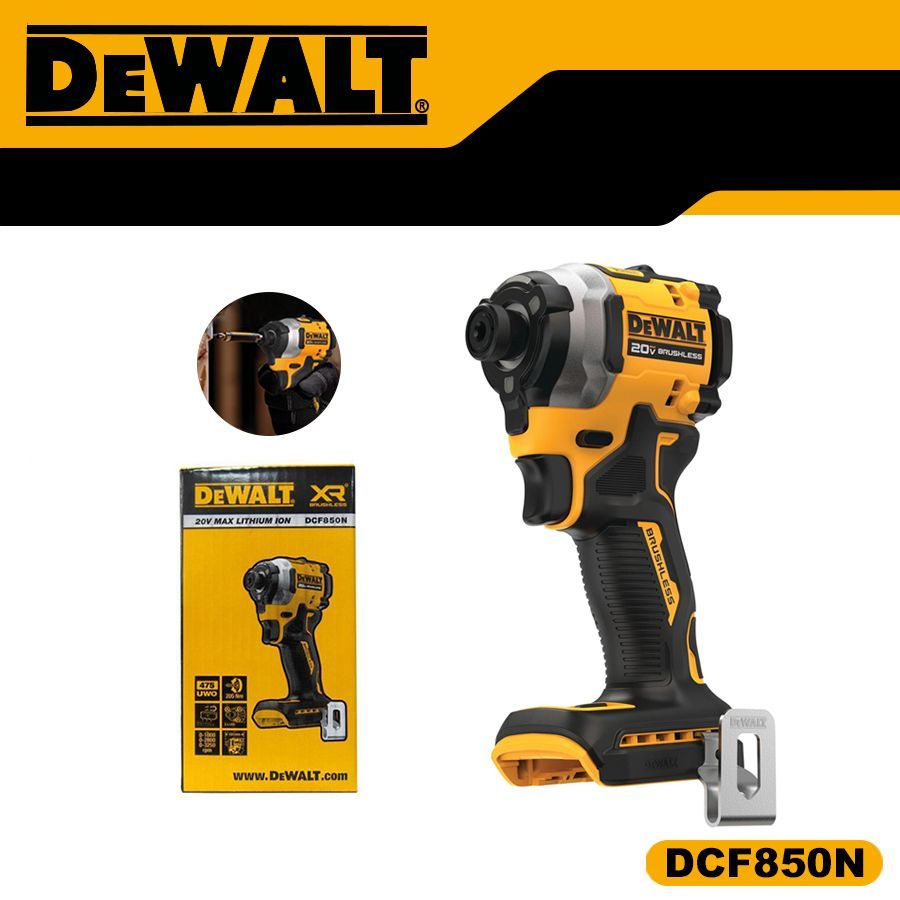 DEWALT 18 В Импульсный бесщёточный аккумуляторный шуруповерт, мощный, ударный импакт, От аккумулятора (без АКБ), DCF850N