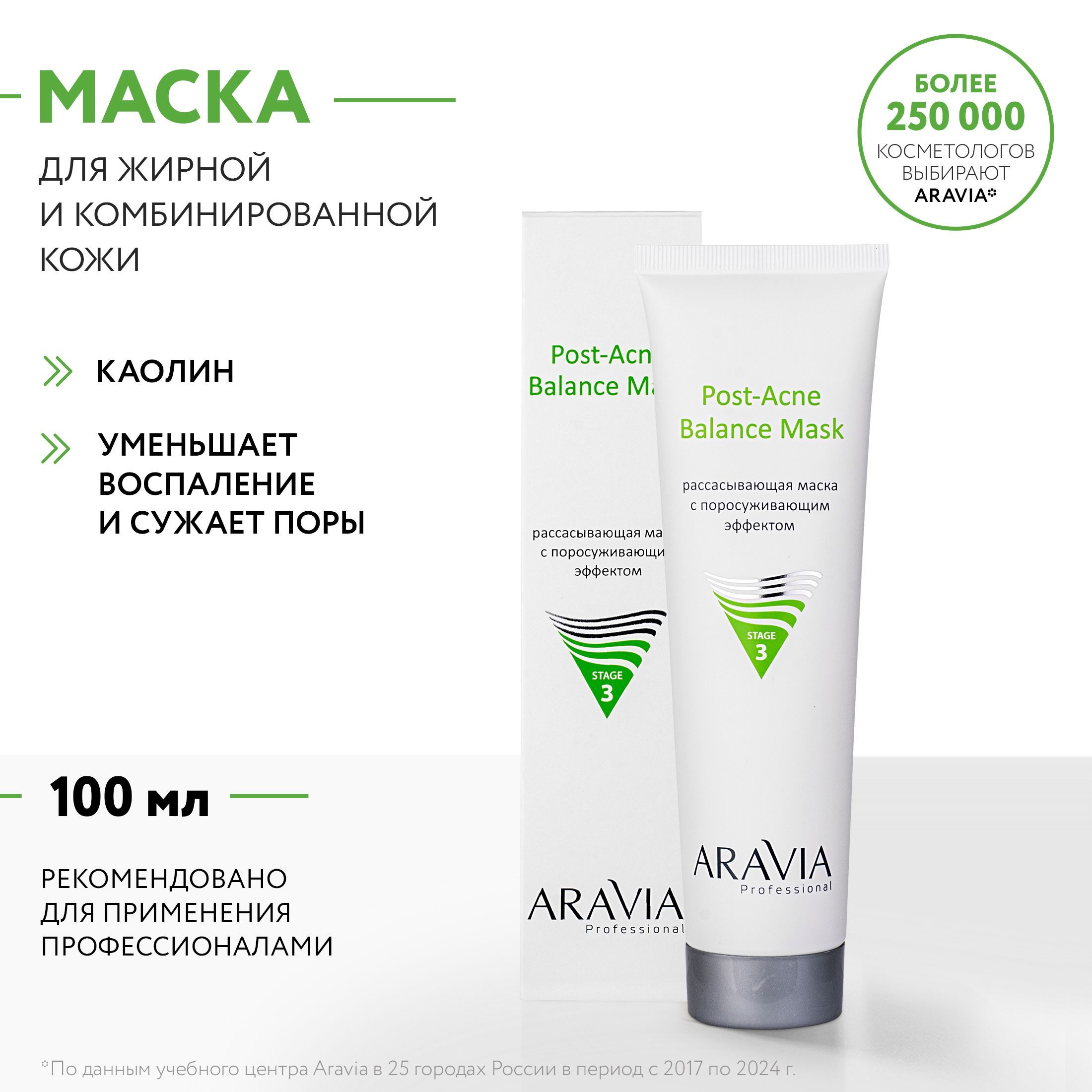 ARAVIA Professional Рассасывающая маска с поросуживающим эффектом Post-Acne Balance Mask, 100 мл image