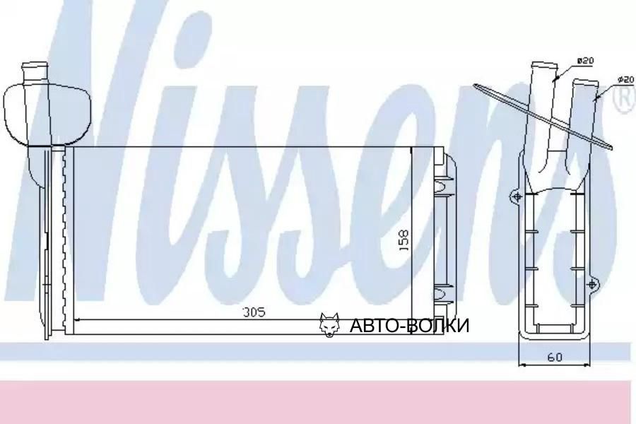 Радиатор отопителя NISSENS 73965