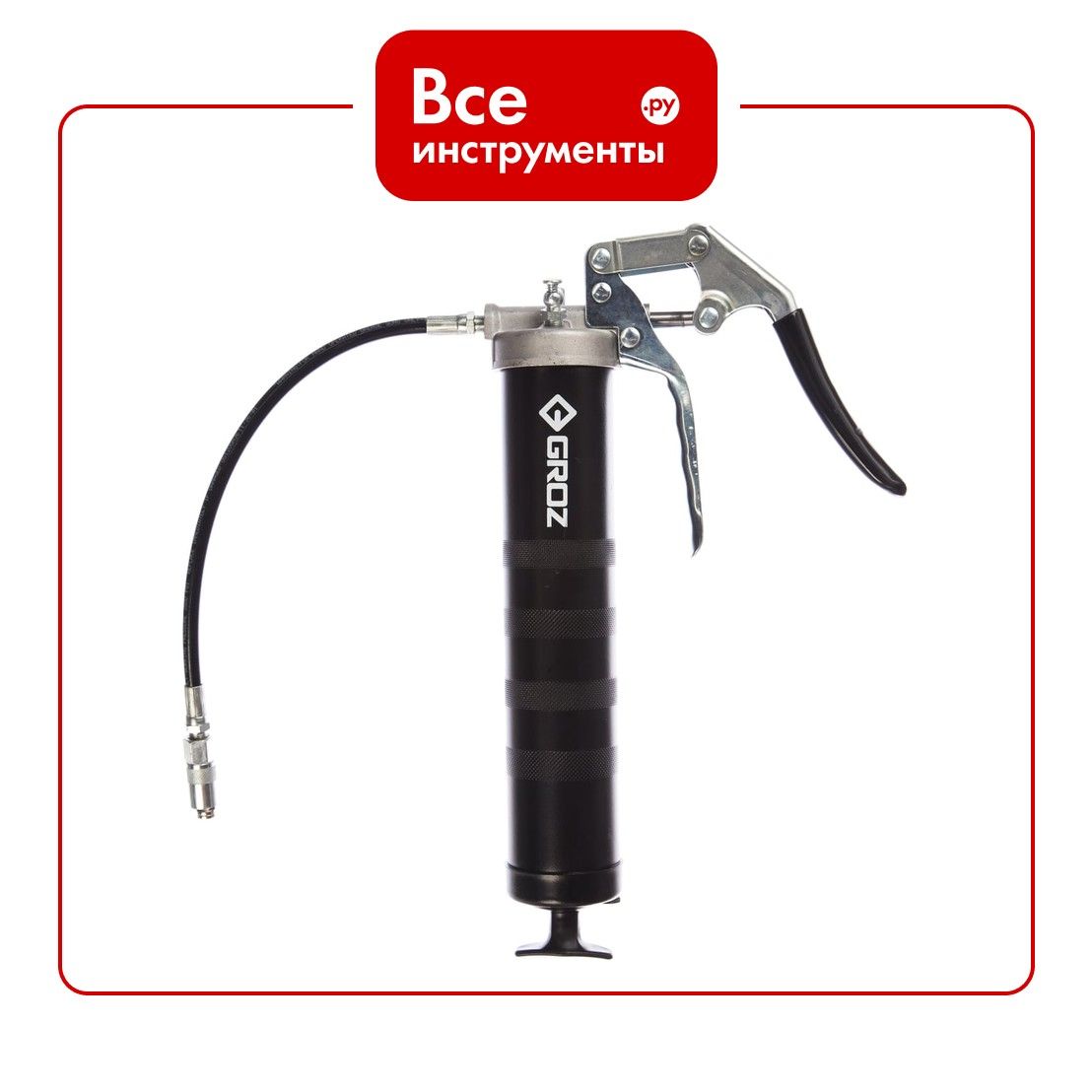 Профессиональный плунжерный шприц для одной руки, винил, клапан, 345атм GROZ GR43070 - G5F/PRO/B