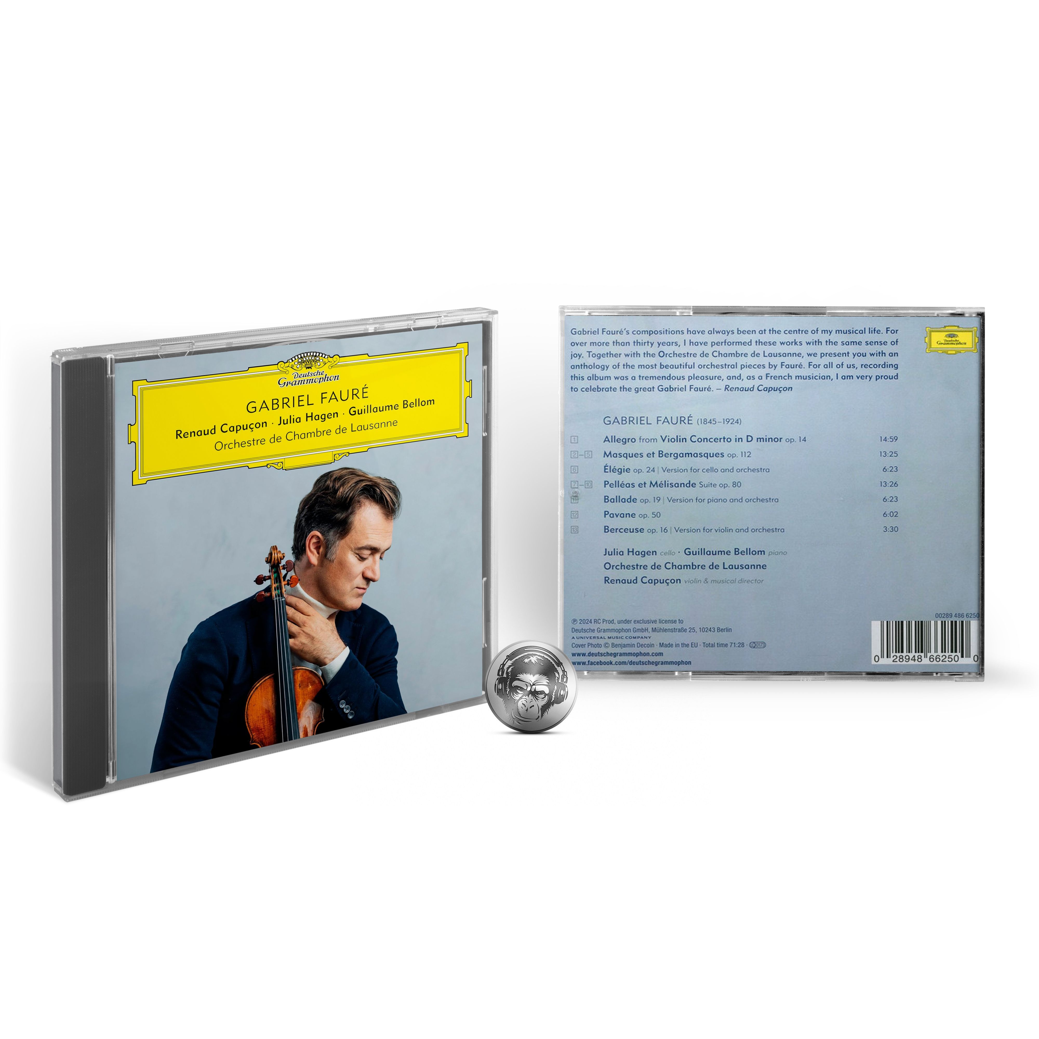 Музыкальный диск Renaud Capucon - Gabriel Faure (1CD) 2024 Deutsche Grammophon Jewel