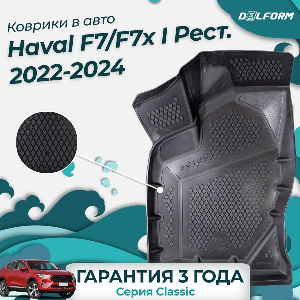 Коврики для Haval F7/F7x I Рест. (2022-2024) Classic в cалон