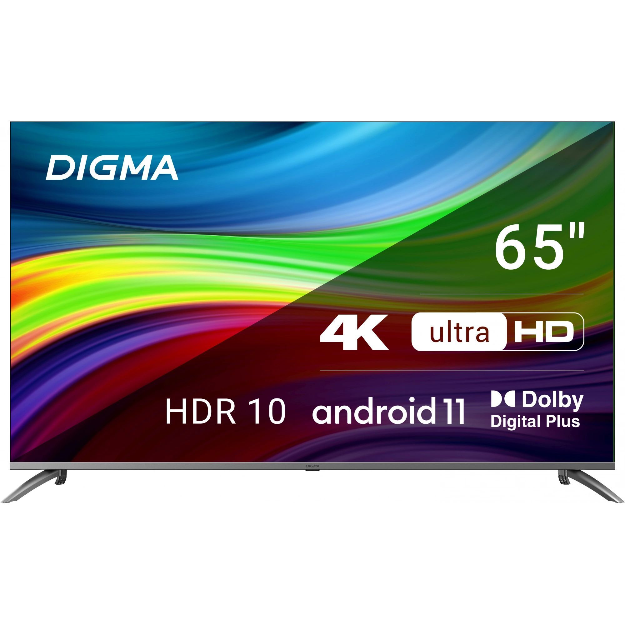 DigmaТелевизорDM-LED65UBB4165"4KUHD,серебристый