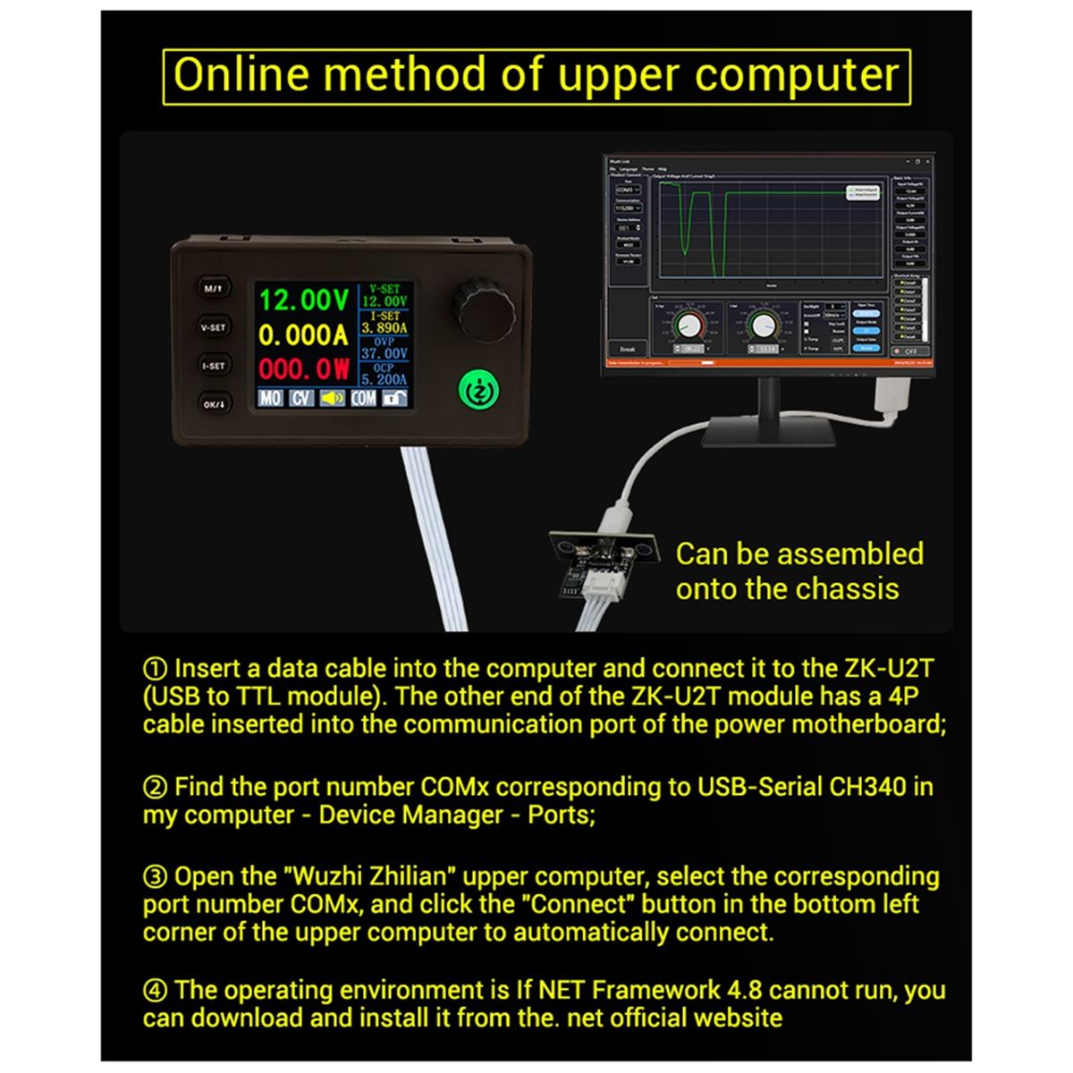 НовыйSK150C40V8A150Wвысокомощныйповышающе-понижающийзарядныймодульдляЧПУтретьегопоколения