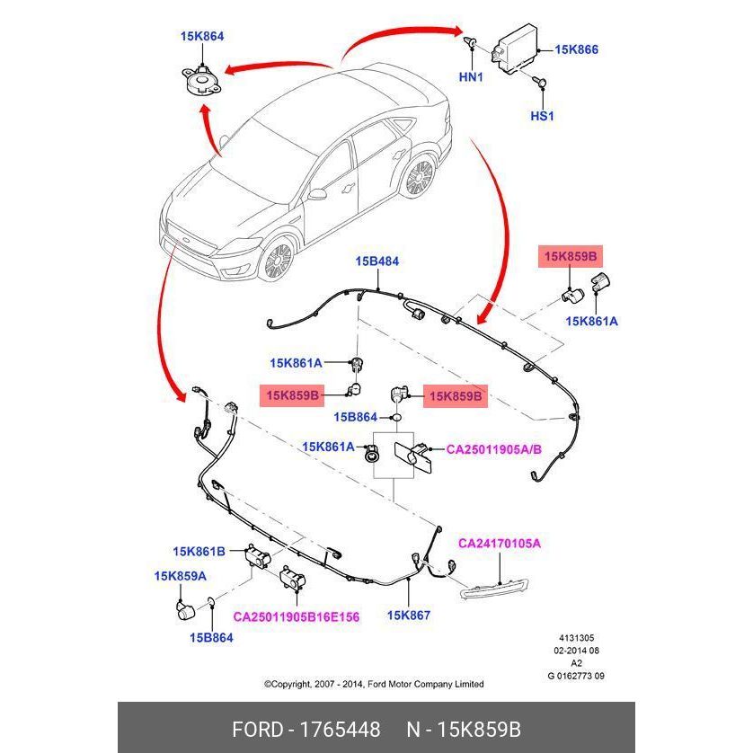 Датчик парковки для Форд Мондео 4 2006-2010, Ford Mondeo 4 датчик парковки FORD 1765448