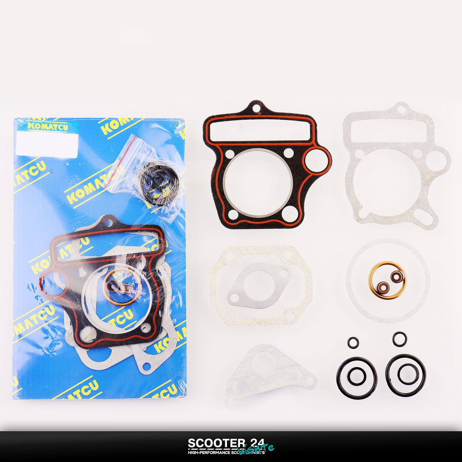 Прокладки цилиндра (набор) на мопед Active 110 52 мм / 50mm / 152FMH "KOMATCU" Актив