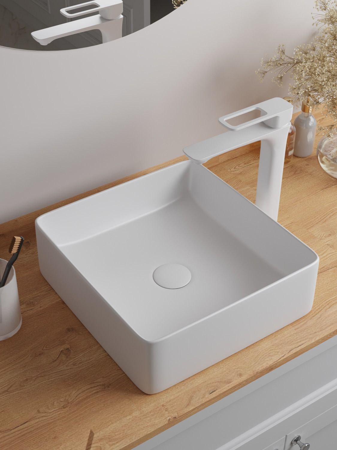 Фото товара на маркетплейсе ozon Накладная раковина для ванной комнаты, IDDIS, Slide, белая глянцевая, SLIWS01i27