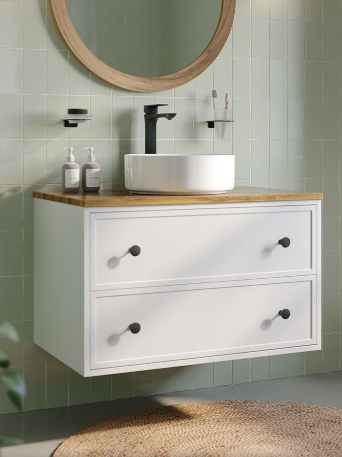 Фото товара на маркетплейсе ozon Тумба подвесная, под столешницу 80 см, белый матовый, Torr, IDDIS, TOR80WBi95