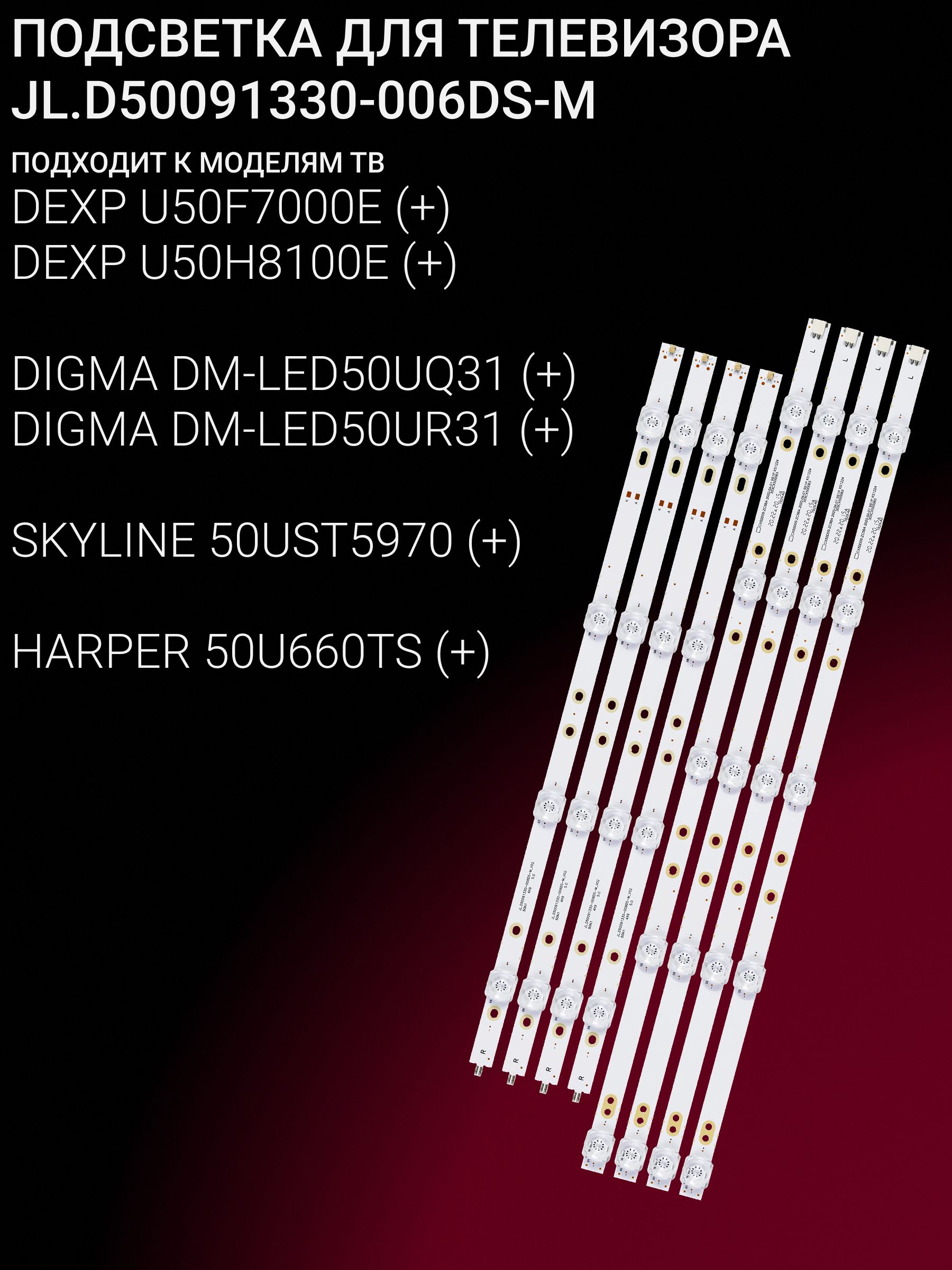Подсветка для DEXP U50F7000E U50H8100E, DIGMA DM-LED50UQ31 DM-LED50UR31, SKYLINE 50UST5970, HARPER 50U660TS; JL.D50091330-006DS-M купить