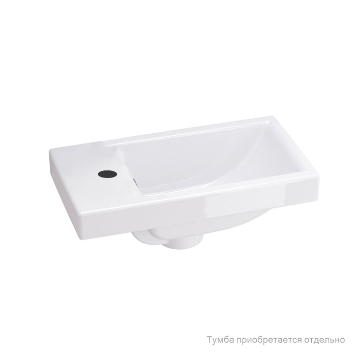 Фото товара на маркетплейсе ozon Раковина для ванной комнаты / умывальник мебельный, 40х20 см, 001, IDDIS, 0014000U28