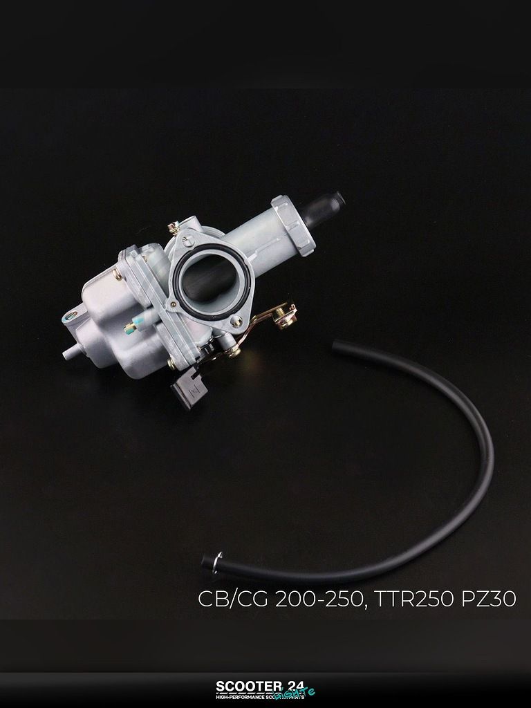 Карбюратор на китайский мотоцикл / эндуро / мопед CB / CG 200-250, TTR250 PZ30 (дроссель под трос) "BEEZMOTO"