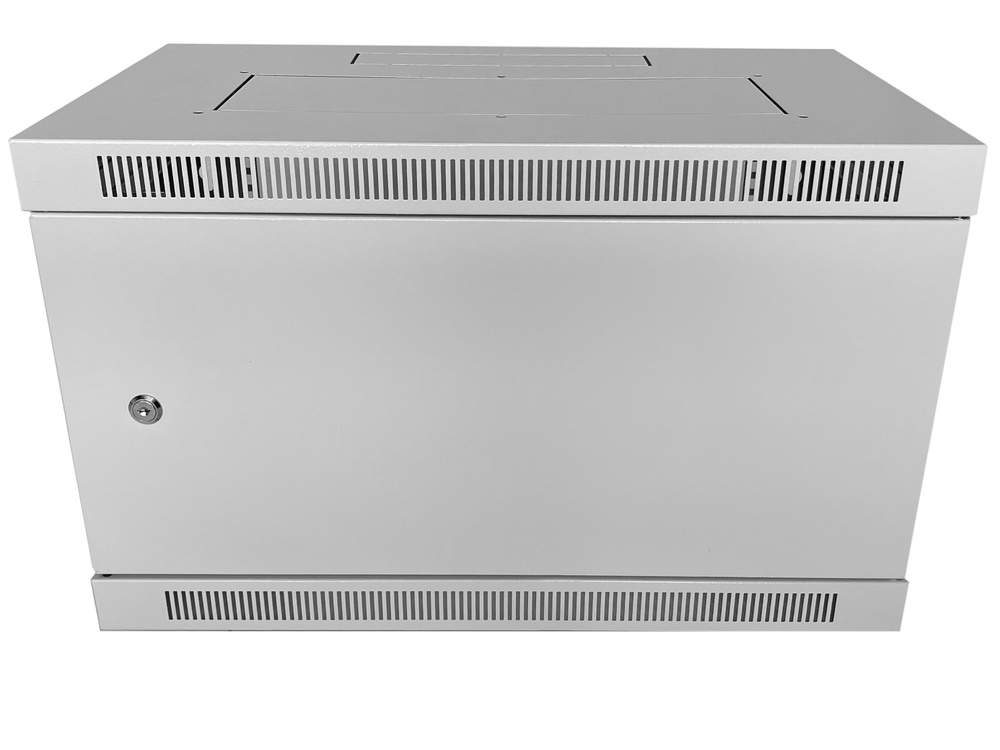 Телекоммуникационный шкаф настенный 19 дюймов 12u 600х450 cерый дверь ...