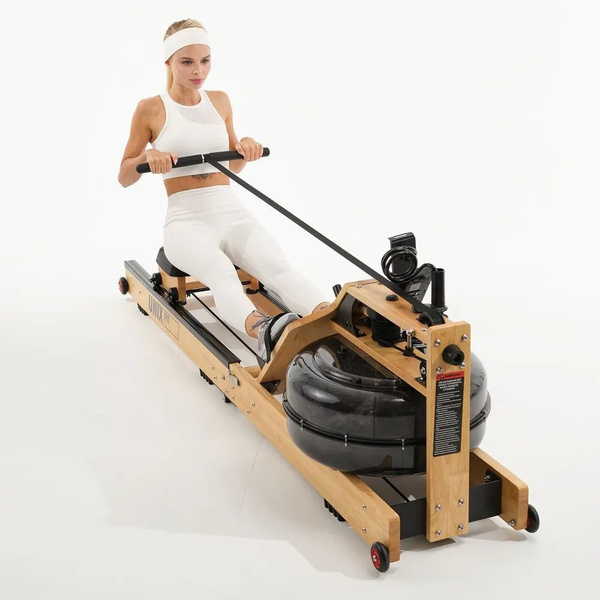 Гребной тренажер UNIX Fit Wood Rower водный / до 120кг/ складной ...