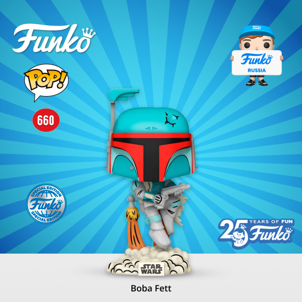 Фигурка Funko POP! Bobble Star Wars D100 Retro Reimagined Boba Fett ...