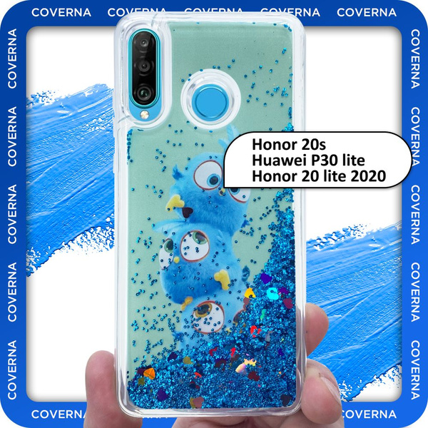 Чехол переливашка с рисунком на Huawei P30 Lite, Honor 20S, для Хуавей ...