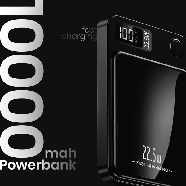 Внешний аккумулятор (Power Bank) Магнитный пауэрбанк для айфона 10000 ...